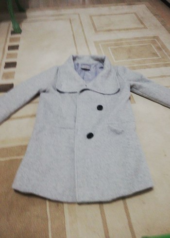 m Beden gri Renk Gri Düğmeli Kadın Kaban m beden bershka