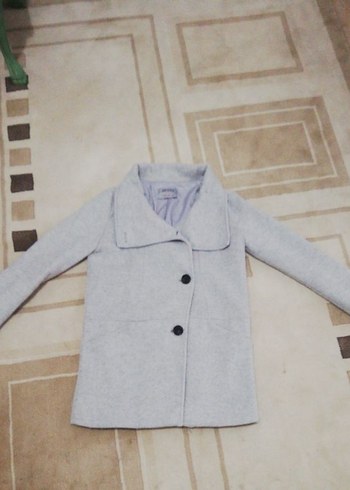 Gri Düğmeli Kadın Kaban m beden bershka