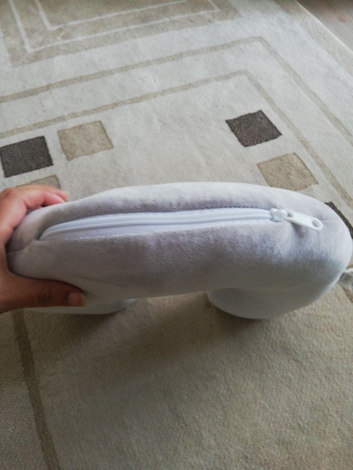 Gri Boyun Destek Yastığı ve uyku arkadaşı - Görsel 5