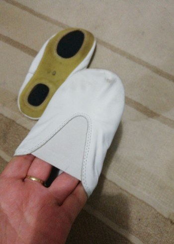 Kız Çocuk Beyaz Bale Ayakkabısı deri - Görsel 5