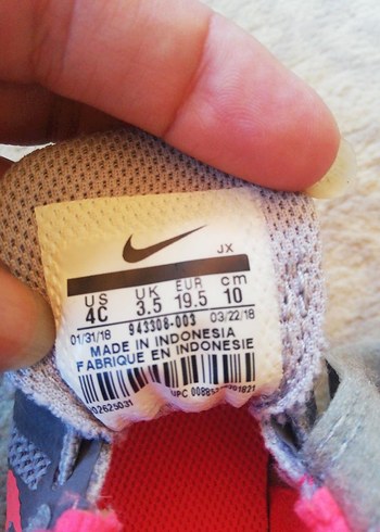 19 Beden İlk adım ayakkabısı nike 19.5