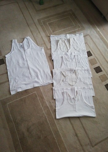 Beyaz Çocuk Atlet 5 adet - Görsel 5