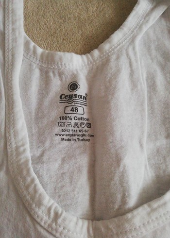 Beyaz Çocuk Atlet 5 adet - Görsel 4