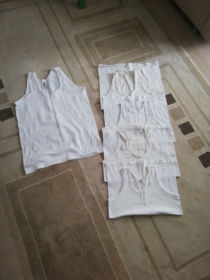 Beyaz Çocuk Atlet 5 adet - Görsel 5