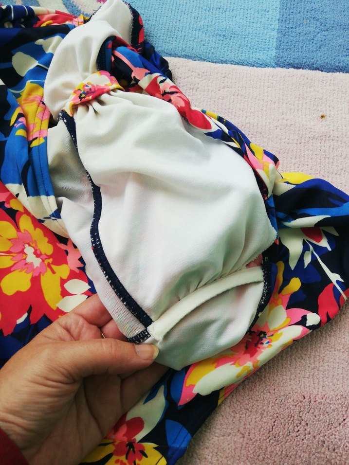 Renkli Mini Bağlamalı Fermuarlı Mayo m beden - Görsel 4