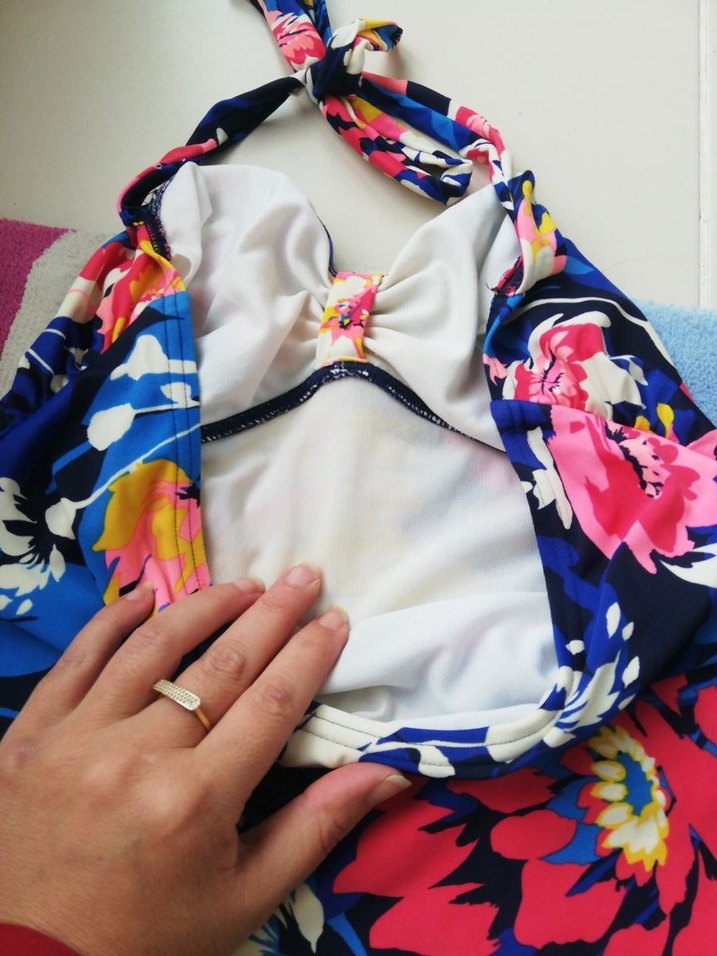 Renkli Mini Bağlamalı Fermuarlı Mayo m beden - Görsel 5