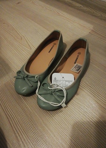 Kız Çocuk Yeşil Fiyonk Detaylı Babet 31 no - Görsel 3