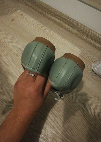 Kız Çocuk Yeşil Fiyonk Detaylı Babet 31 no - Görsel 5