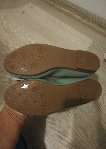 Kız Çocuk Yeşil Fiyonk Detaylı Babet 31 no - Görsel 2