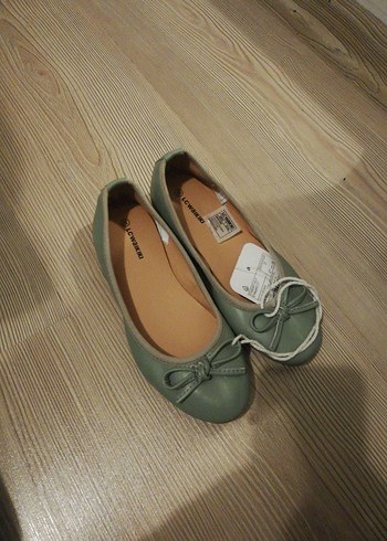 Kız Çocuk Yeşil Fiyonk Detaylı Babet 31 no - Görsel 7