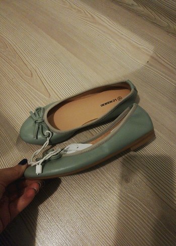 Kız Çocuk Yeşil Fiyonk Detaylı Babet 31 no - Görsel 4