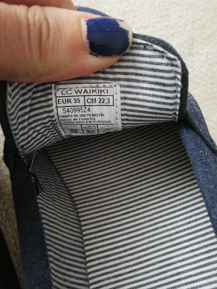 Mavi Süet Erkek Çocuk Loafer Ayakkabı - Görsel 5