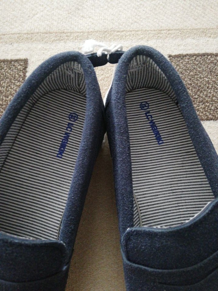 Mavi Süet Erkek Çocuk Loafer Ayakkabı - Görsel 2