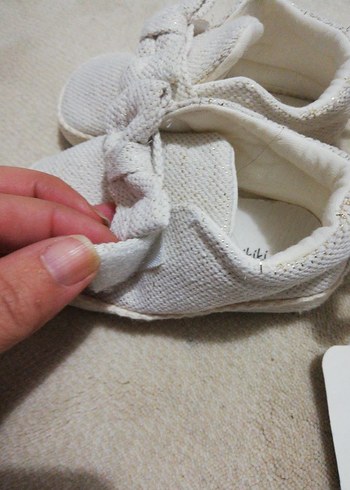 Kız Bebek Beyaz İlk Adım Ayakkabısı - Görsel 2