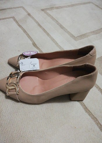 Bej Kadın Topuklu Stiletto Ayakkabı - Görsel 5