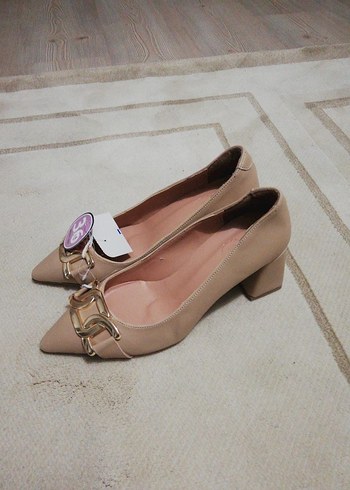 Bej Kadın Topuklu Stiletto Ayakkabı - Görsel 8