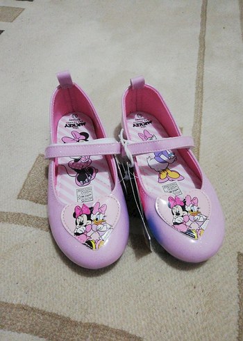 Kız Çocuk Pembe Baskılı Cırt Cırtlı Babet - Görsel 8