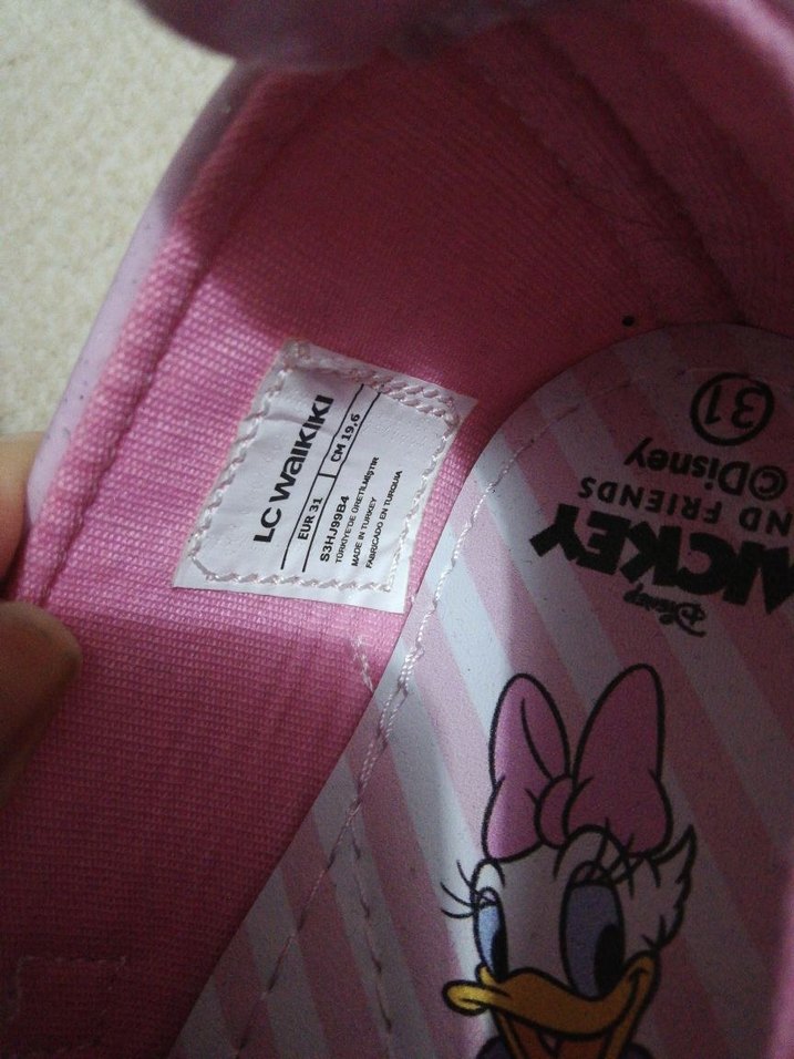 Kız Çocuk Pembe Baskılı Cırt Cırtlı Babet - Görsel 5