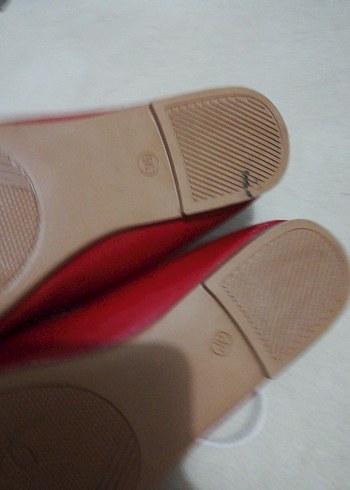 Kız Çocuk Kırmızı Tokalı Babet Ayakkabı 36 no - Görsel 4