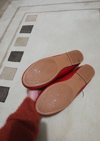 Kız Çocuk Kırmızı Tokalı Babet Ayakkabı 36 no - Görsel 8