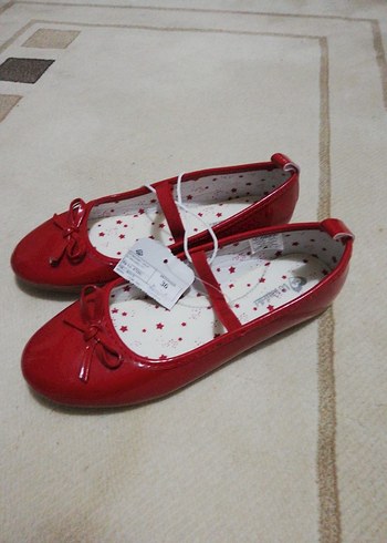 Kız Çocuk Kırmızı Tokalı Babet Ayakkabı 36 no - Görsel 2
