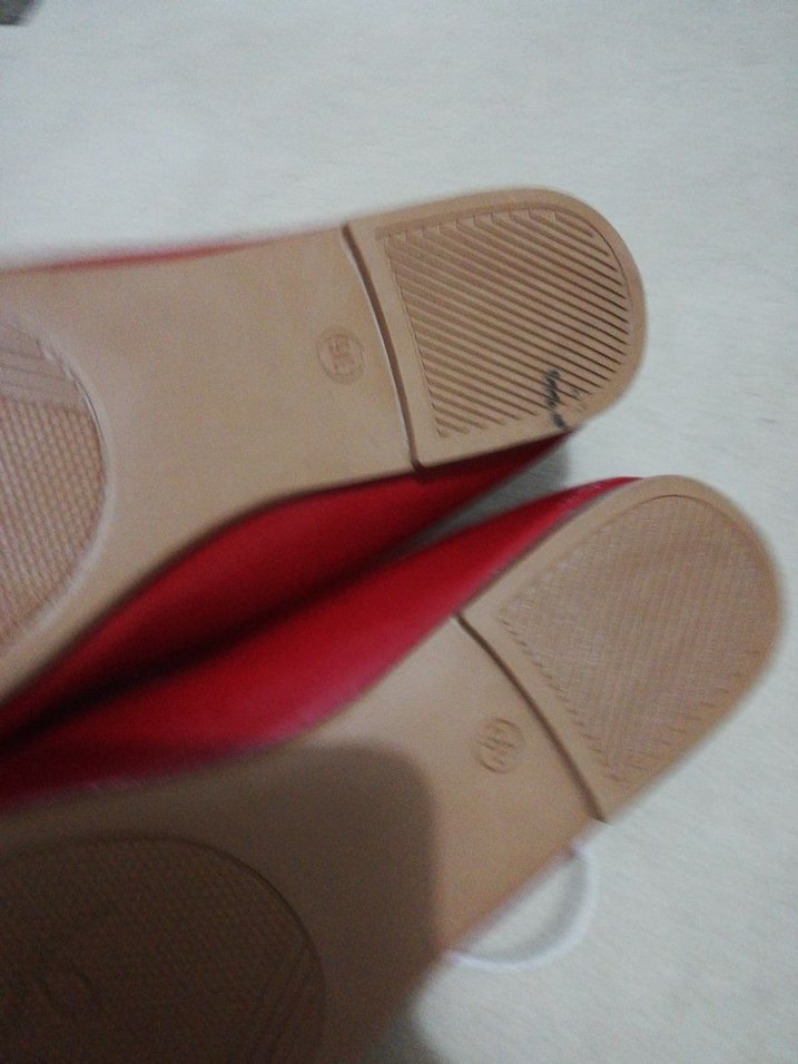 Kız Çocuk Kırmızı Tokalı Babet Ayakkabı 36 no - Görsel 4