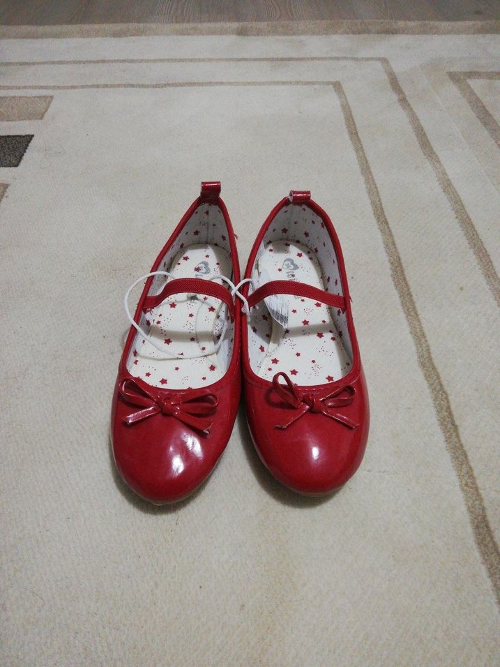 Kız Çocuk Kırmızı Tokalı Babet Ayakkabı 36 no - Görsel 5