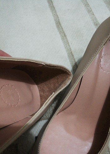 Bej Kadın Tokalı Blok Topuk Stiletto - Görsel 2