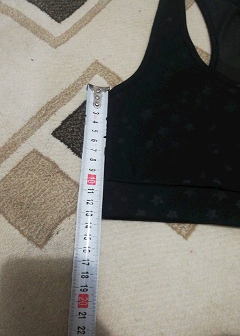 Siyah Mini Spor Sütyeni ebru şallı - Görsel 5