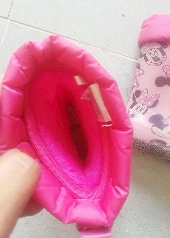 25 Beden Kız Çocuk Pembe Minnie Mouse Yağmur Çizmesi