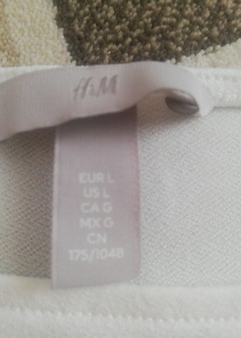 H&M Kadın Beyaz Kısa Kollu Salaş Tişört