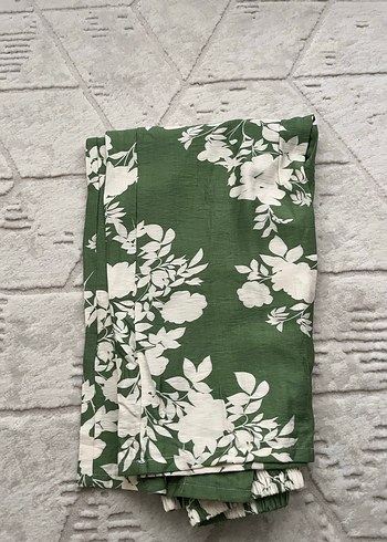 Yeşil Çiçek Desenli Uzun Kollu Kadın Gömlek - Görsel 2