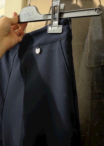 Kadın Lacivert kumaş pantolon - Görsel 5