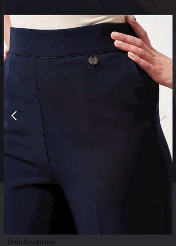 Kadın Lacivert kumaş pantolon - Görsel 7