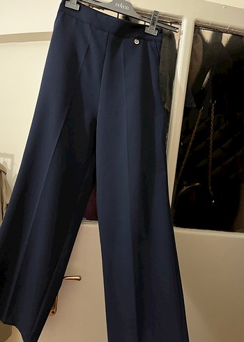 Kadın Lacivert kumaş pantolon - Görsel 2