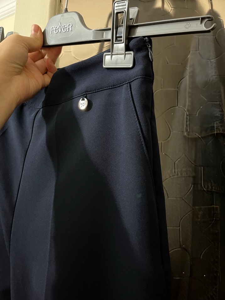 Kadın Lacivert kumaş pantolon - Görsel 5