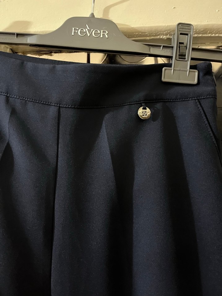 Kadın Lacivert kumaş pantolon - Görsel 3