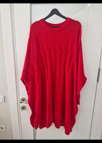 Kırmızı Örgü Kadın Uzun Kollu Triko - Görsel 3