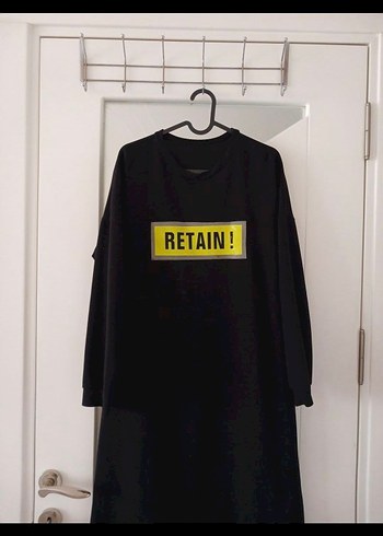 Uzun Kollu Siyah Baskılı Uzun Elbise - Görsel 3