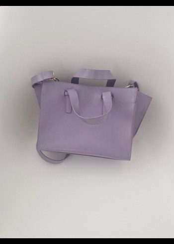 Pastel Mor Deri Minimalist Kadın Çanta - Görsel 2