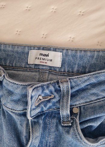 Gri Mavi Rahat Kesim Midi Kadın Kot Pantolon - Görsel 4