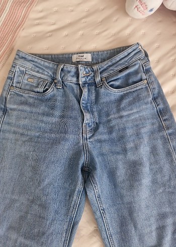 Gri Mavi Rahat Kesim Midi Kadın Kot Pantolon - Görsel 2