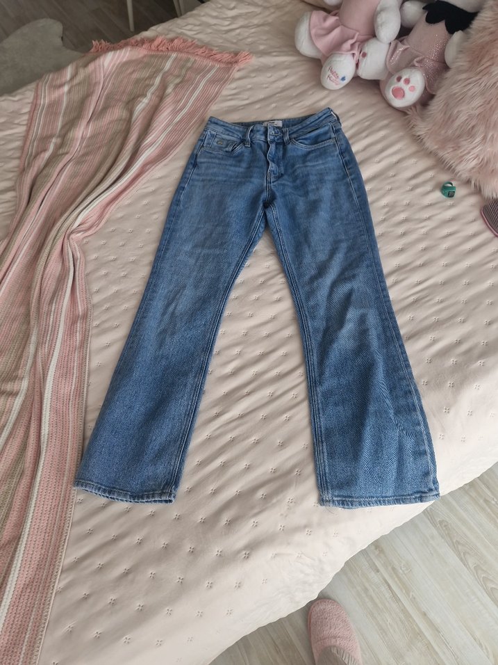 Gri Mavi Rahat Kesim Midi Kadın Kot Pantolon - Görsel 3