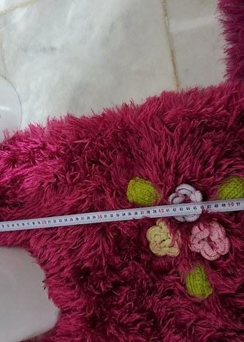 Diğer fuşya Nakışlı Banyo Paspası Seti