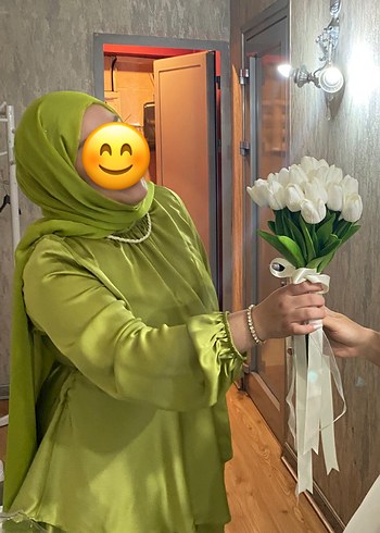 Kadın Trendyolmilla Yağ Yeşili Uzun Piliseli Elbise - Görsel 4