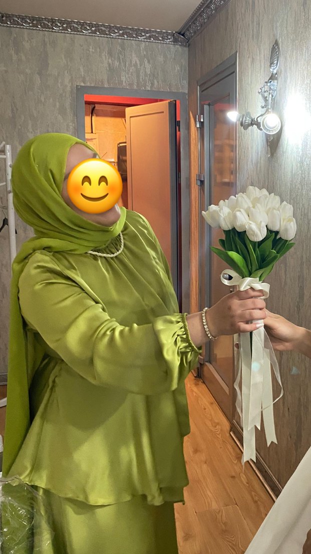 Kadın Trendyolmilla Yağ Yeşili Uzun Piliseli Elbise - Görsel 4