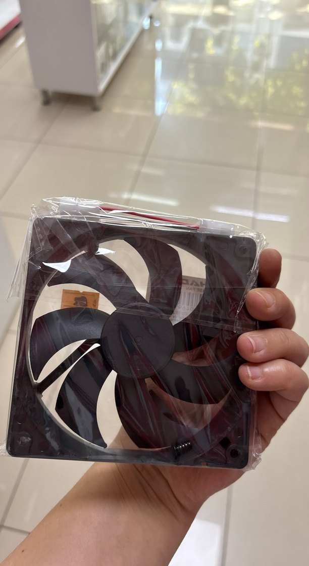 Hadron Siyah Kasa Fanı 120x120 mm - Görsel 2