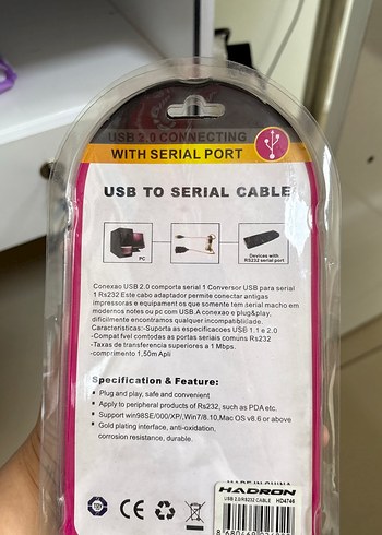 Diger USB 2.0 - RS232 Renkli Kablosu - Görsel 3