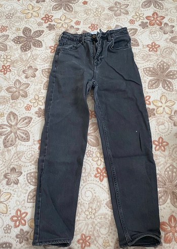 Bershka Koyu Antrasit Denim Jean