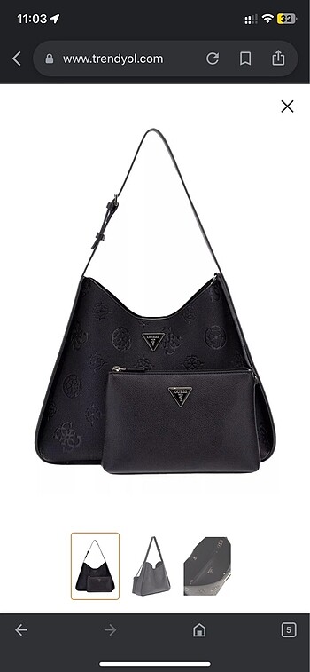 guess keandra omuz çantası